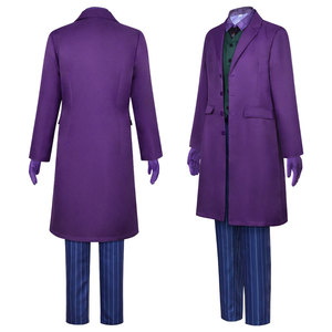 Disfraz de Joker, abrigo morado, pantalones a rayas azules, conjunto completo para cosplay, juego de rol - Product Image 1