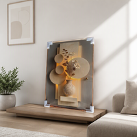 Vase à fleurs élégant en porcelaine avec impression 5D effet diamant brillant, grand art mural en forme de diamant