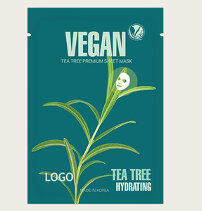 แผ่นมาส์กหน้าวีแกนทีทรี บำรุงผิว ควบคุมความมัน ปลอบประโลมผิวแพ้ง่าย สำหรับผู้หญิง ลดสิว ผ่อนคลาย ผลิตในเกาหลี ODM OEM - Product Image 2