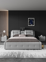 Lit double avec tiroir de rangement spacieux et prise de charge, robuste et confortable, sac souple, vente chaude