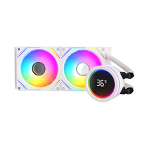 Refroidisseur d'eau pour CPU AIO 240, noir, avec tête miroir Infinity, ventilateur ARGB annulaire, 280W TDP, capuchon rotatif, roulement en céramique, pour boîtier d'ordinateur