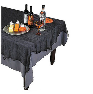 Halloween Party Decoration <span class=keywords><strong>Lace</strong></span> Spider Web Tablecloth Fireplace Black Gauze <span class=keywords><strong>Table</strong></span> <span class=keywords><strong>Topper</strong></span> Covers - Product Image 1