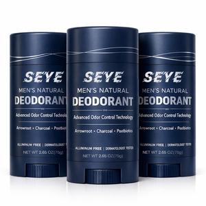 Déodorant naturel pour hommes avec arrowroot, charbon et postbiotiques, contrôle avancé des odeurs, sans aluminium, testé dermatologiquement, OEM - Product Image 3
