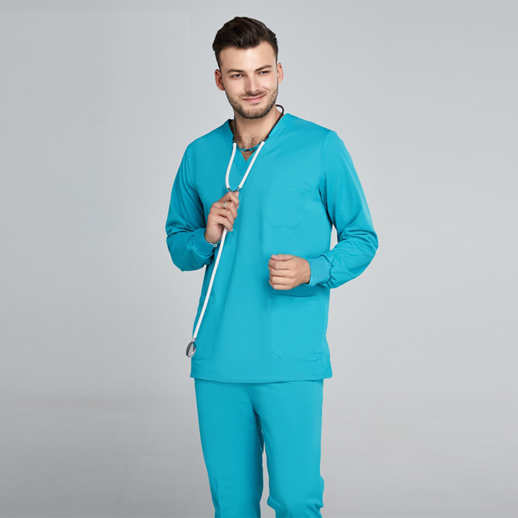 male lake blue long sleeve