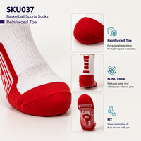 Chaussettes de sport renforcées pour le basketball, idéales pour les programmes de vente au détail athlétiques avec planification de collection multi-SKUs