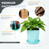 Pots à fleurs carrés en plastique pour orchidées, trou de drainage, design minimaliste durable, décoration pour plantes d'intérieur et d'extérieur, options colorées, pack de 2,02 L