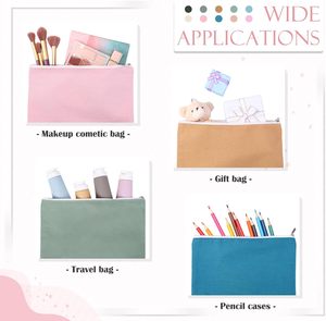 Beauty Cotton <b>Make</b> up Travel Bag Wholesale Gold Zipper Canvas Cosmetic Bag With Tassel Custom Logo - Product Image 2