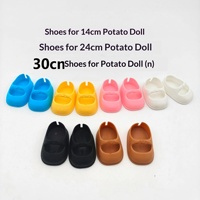 Chaussures de poupée en plastique transfrontalières pour poupées espagnoles de 14 cm, 24 cm et 30 cm Mia ; Accessoires de chaussures pour poupées