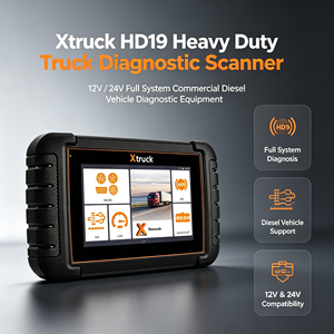Xtruck HD19 Heavy Duty <b>Truck</b> Diagnostic Scanner 12V 24V Full System Commercial Diesel Vehicle Diagnostic Equipment - Product Image 1