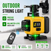 Service OEM Niveau laser rechargeable 360° horizontal et vertical à 8, 12 ou 16 lignes pour la rénovation de la maison, la pose d'images et la construction