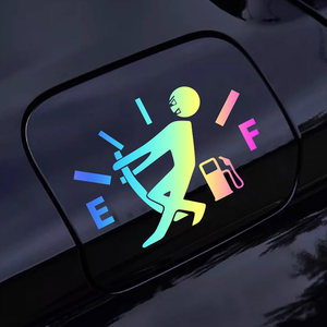 Commercio all'ingrosso divertente ad alto consumo di Gas adesivo per auto decalcomania tirare il serbatoio del carburante con taglio riflettente adesivi personalizzati in vinile - Product Image 4