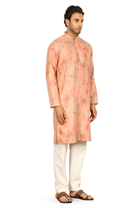Apricot Peach Designer <b>Kurta</b> Elegant Ethnic Wear for Festive Traditional and Special Occasions <b>Kurta</b> For Sale - Product Image 5