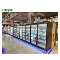 Refroidisseur de congélateur d'affichage commercial de supermarché d'étalage vertical enfichable avec la porte en verre 3
