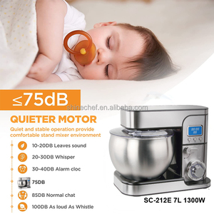 Batidora <span class=keywords><strong>de</strong></span> Alimentos SOHEF <span class=keywords><strong>de</strong></span> Alta Calidad, 6 Velocidades, Cabezal Inclinable, Acero Inoxidable, 1300W, Estructura <span class=keywords><strong>de</strong></span> <span class=keywords><strong>Mesa</strong></span> Eléctrica <span class=keywords><strong>para</strong></span> Uso Doméstico y en Panaderías - Product Image 3