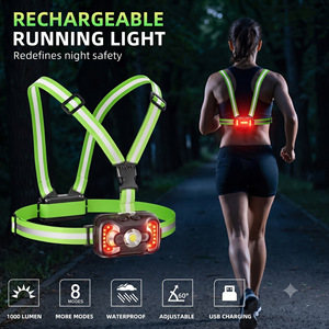 ซินเหยาโอ อิเล็กทริค อุปกรณ์ไฟ LED ติดหน้าอก ชาร์จผ่าน USB สายสะท้อนแสงเพื่อความปลอดภัย ไฟสำหรับวิ่งกลางคืนและปั่นจักรยาน - Product Image 2