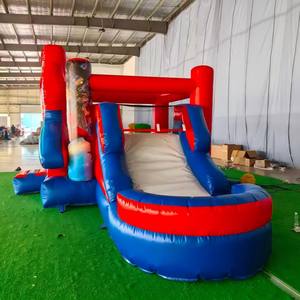 Combo gonflable Spider Hero avec toboggan et trampoline, trampoline de location robuste pour les événements - Product Image 1