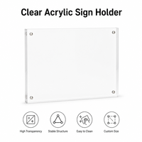 Cadre photo magnétique en acrylique haute transparence 4''x6 5''x7, support de table personnalisé pour photos et enseignes en acrylique