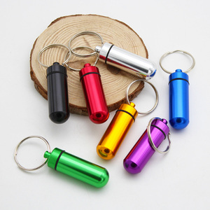 Boîte à pilules miniature en aluminium étanche, porte-clés, boîte de rangement portable pour médicaments d'extérieur, porte-clés, étui à pilules - Product Image 3