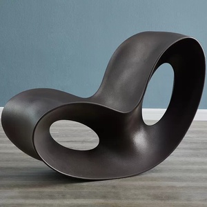 Sillón mecedora de fibra de vidrio, creativo, para exteriores, área de descanso pública, asiento reclinable para el hogar, cómodo, para balcón, estilo mariposa, de ocio - Product Image 3