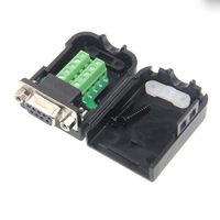 Cable D-SUB de 9 Pines Macho Hembra RS232 RS485, Conector DB9 con Cubierta de Plástico, Terminales D-SUB 9 sin Soldadura