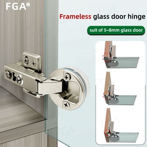 Bisagras hidráulicas redondas de 35 mm para puertas de vidrio de vinoteca, bisagras de acero de cierre suave para muebles de cocina y dormitorio - Product Image 2