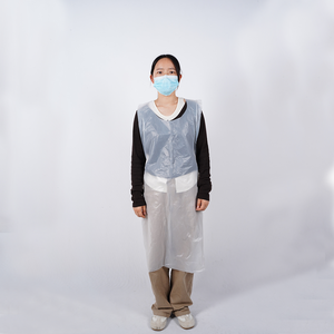 <span class=keywords><strong>Tablier</strong></span> jetable bleu en PE pour adulte avec carte de présentation en papier, grande taille, imperméable, résistant à l'huile, pour la cuisine et la protection des tâches de nettoyage - Product Image 5