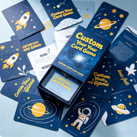 Cartes à Jouer Personnalisables en Papier OEM avec Boîte Rigide à Tiroir pour l'Éducation, le Divertissement Familial et les Voyages