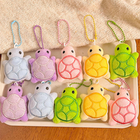 Porte-clés en peluche mini tortue kawaii personnalisé en usine, en coton, rembourrage en coton PP, design de dessin animé mignon, cadeau unisexe pour fête