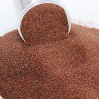 Granat abrasif Hard Rock 80 Mesh faible poussière haute densité sable de granat industriel rouge 80A pour découpe à jet d'eau et sablage