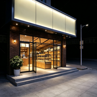 Vitrine de boulangerie haut de gamme multifonctionnelle autoportante, en bois de luxe, avec éclairage LED, couleur personnalisable, complète