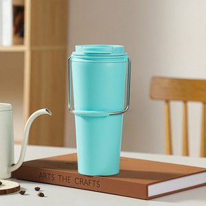 แก้วเก็บความร้อนแบบพกพา สแตนเลส 304 แก้วกาแฟ ความจุเยอะ ดีไซน์สวยงาม พกพาสะดวก ใช้ในรถยนต์และกิจกรรมกลางแจ้ง - Product Image 3