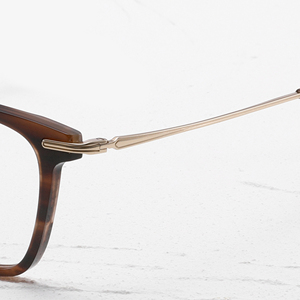 Glossy Full-Rim Square <b>Eyeglasses</b> With Metal Temples Anti Blue light Clear Lens <b>Frames</b> For Men - Product Image 4