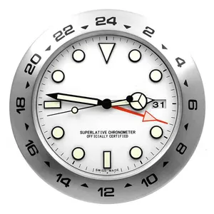 neu eingetroffen luxus-geschenk armbanduhr marke super qualität metall-wanduhr