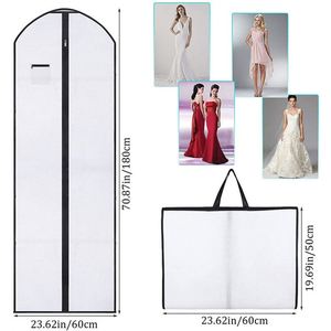 Housses de protection pour vêtements personnalisées avec logo, en non-tissé, écologiques, avec poignées, suspendues, réutilisables, imperméables, pour le shopping, les voyages et le rangement - Product Image 2