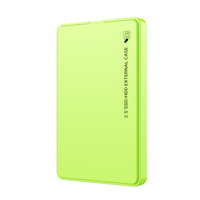 Casing plastik eksternal Hard Drive, sarung HP 2.5 inci USB2.0 SATA HD eksternal dengan 5Gbps UASP SSD mendukung kapasitas 2TB
