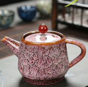 Théière en céramique vintage transformée au four, pour le thé Kung Fu, <span class=keywords><strong>petite</strong></span> théière domestique avec infuseur intégré pour thé en vrac - Product Image 3