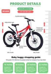 Bicicleta Infantil de 18, 20, 22 y <span class=keywords><strong>24</strong></span> <span class=keywords><strong>Pulgadas</strong></span>, Cuadro de Acero de Alto Carbono, Bicicleta de Montaña de Una Velocidad para Niños y <span class=keywords><strong>Niñas</strong></span> - Product Image 5