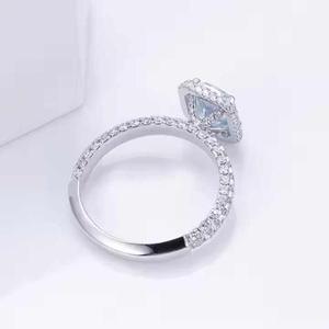 Elegante Anillo de Diamante Moissanita en Plata de Ley 925, Diamante Cultivado en Laboratorio de Primera Calidad, Joyería Fina - Product Image 3