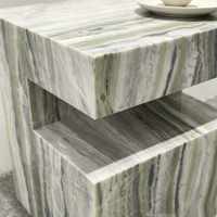 Table basse en marbre vert clair de style européen moderne, table d'appoint, meuble de salon, table de chevet