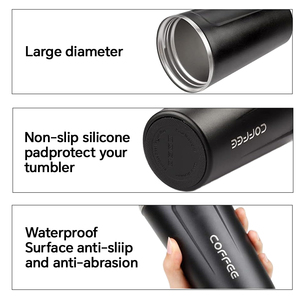 Custom Logo Leak-Proof Stainless Steel Vacuum Insulated Tumbler with LED Temperature Display & BPA Free 510ml Travel Cup & Lid - Product Image 5