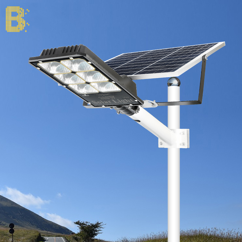 Наружная солнечная энергетическая система сегрегация солнечной панели 60 Вт 100 Вт 200 Вт 300 Вт 400 Вт светодиодный солнечный уличный фонарь