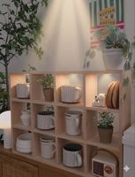 Étagère de présentation en bois à 12 cubes, organisateur de rangement sur pied, écologique, pour aliments, tasses, objets de collection, maison et cuisine