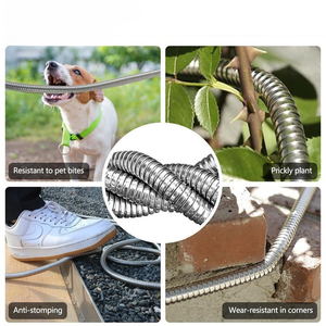 Vente chaude en acier inoxydable antirouille tuyau d'arrosage Anti-pli 16MM épaissi PVC chambre à air Flexible tuyau d'arrosage avec buse - Product Image 3