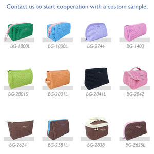 Bolsa de Maquillaje Estética a Medida Diseñador Acolchado de Algodón Natural Orgánico Beauty Cosmético <span class=keywords><strong>Bolsas</strong></span> de Toallas para Mu - Product Image 3