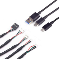 Câble personnalisé JST PH vers USB avec connecteur USB 4P 5P JST PH2.0, câble USB A/Type C/micro USB vers JST