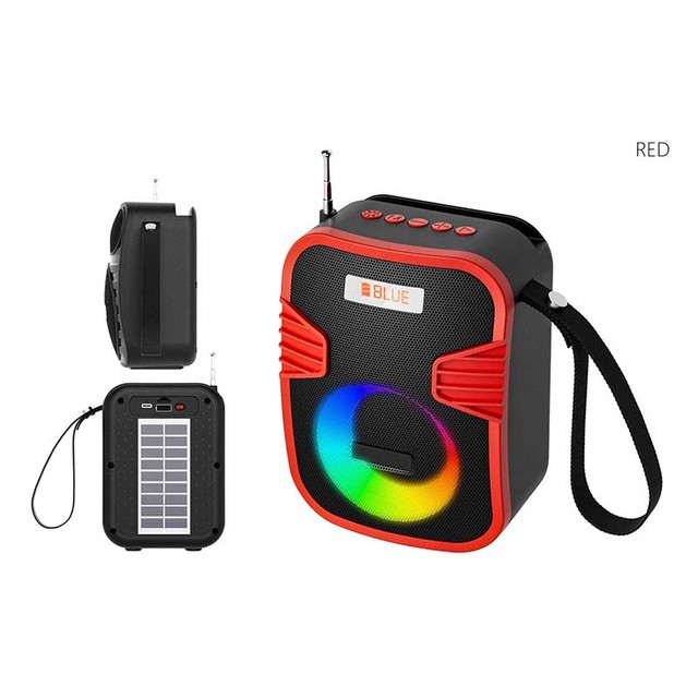 HS-4553 Solar Energy Charging Portable Stereo Woofer Bass Wireless Bt Speaker Led Display