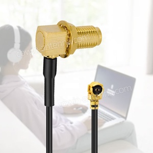Ángulo recto hembra SMA a IPX U.FL <span class=keywords><strong>Cable</strong></span> coaxial <span class=keywords><strong>fino</strong></span> de baja pérdida de 1,13mm para WiFi DAB Ham Radio UFL SMA <span class=keywords><strong>Cable</strong></span> 15cm - Product Image 3