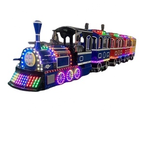 Tren Turístico Personalizado, Locomotora de Vapor Eléctrica sin Rieles, Tren de Madera para Niños en Venta para Parques Temáticos y Jardines - Product Image 1