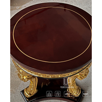 Hecho a mano, personalizado, clásico, hoja de oro de 24 quilates, cama de lujo, mesa auxiliar de madera nórdica