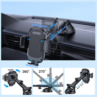 Support de téléphone universel étanche pour tableau de bord de voiture, ventouse pour tous les smartphones Google (matériel PS+silicone)